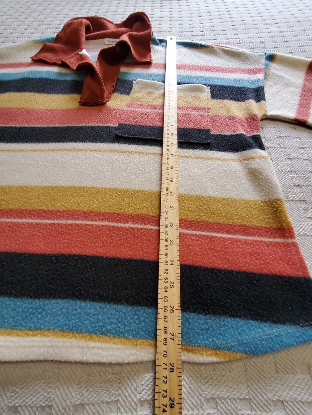 Bucketlist Striped French Terry Fleece Pullover Sweater - Picture 6 of 13